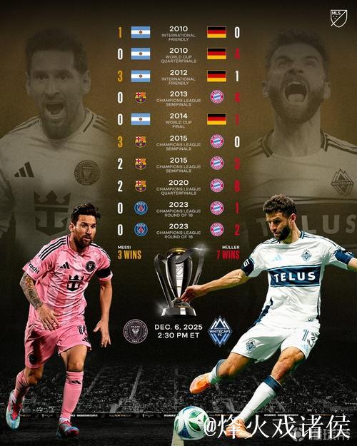 美职联列梅西和穆勒交手记录:梅西3胜7负,非友 美职联列梅西和穆勒交手记录:梅西3胜7负,非友